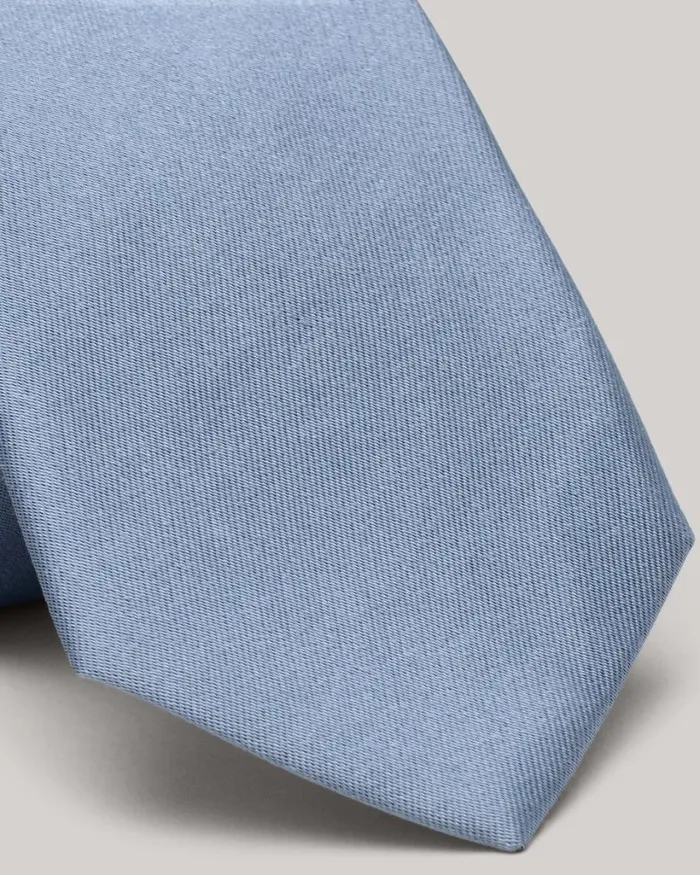 Politix Ties Men Silk Satin Tie Chalk Blue