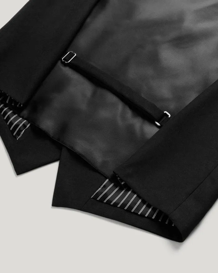 Politix Vests Men 5 Buttoned Tailored Vest Black