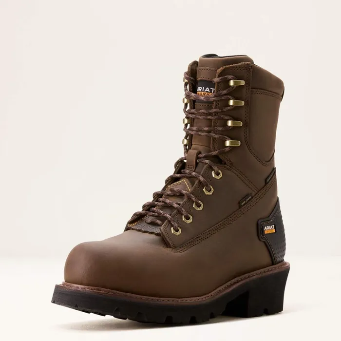 Powerline 8034 400G Waterproof 400g Composite Toe Work Boot Oily Distressed Brown Men Ariat Work Boots