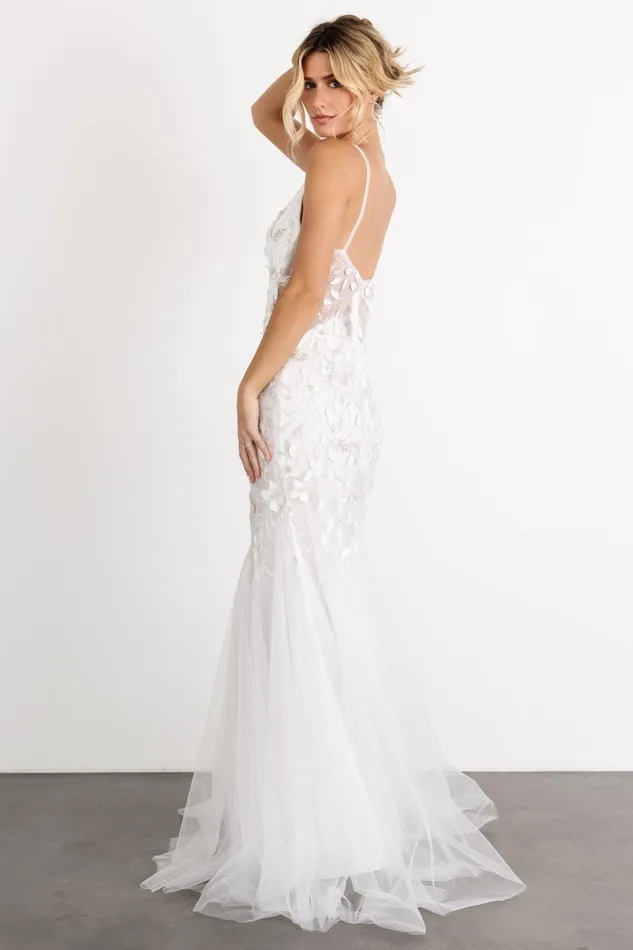 Precious Embroidered Bridal Gown Off White Women Baltic Born Bridal Precious Embroidered Bridal Gown Off White Women Baltic Born Bridal