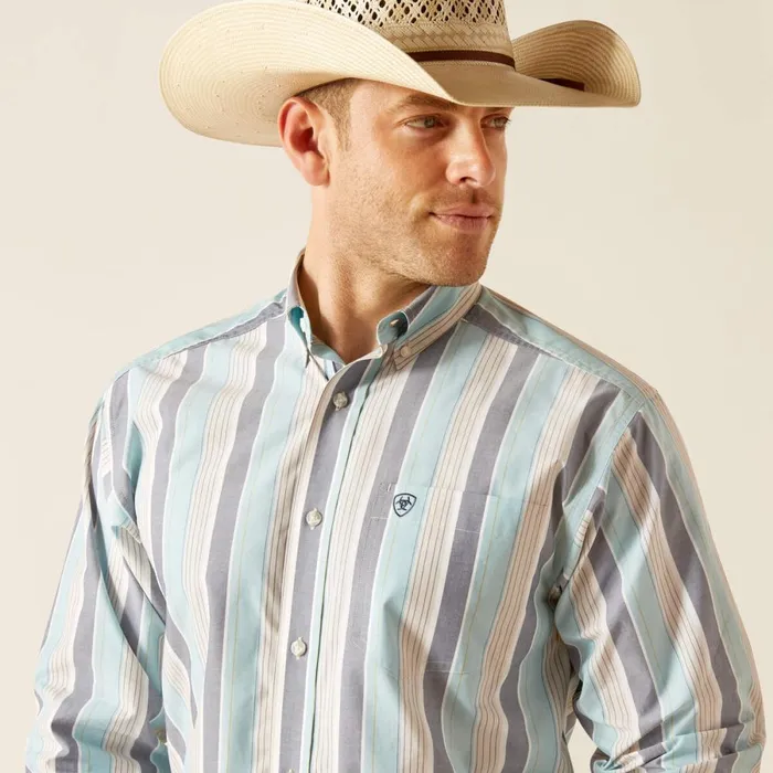 Pro Series Elliot Classic Fit Shirt Blue Men Ariat Button Down Shirts Pro Series Elliot Classic Fit Shirt Blue Men Ariat Button Down Shirts