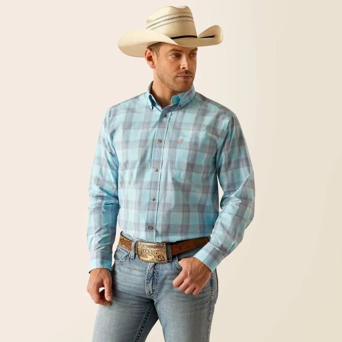 Pro Series Kane Classic Fit Shirt Sky Men Ariat Button Down Shirts