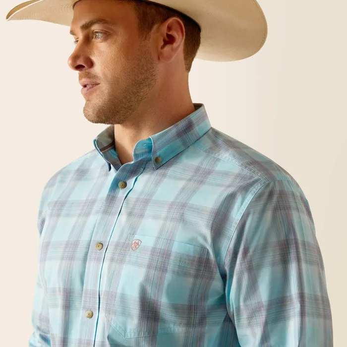Pro Series Kane Classic Fit Shirt Sky Men Ariat Button Down Shirts Pro Series Kane Classic Fit Shirt Sky Men Ariat Button Down Shirts