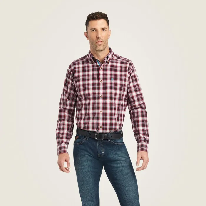 Pro Series Kenneth Stretch Fitted Shirt Snow Bunting Men Ariat Button Down Shirts