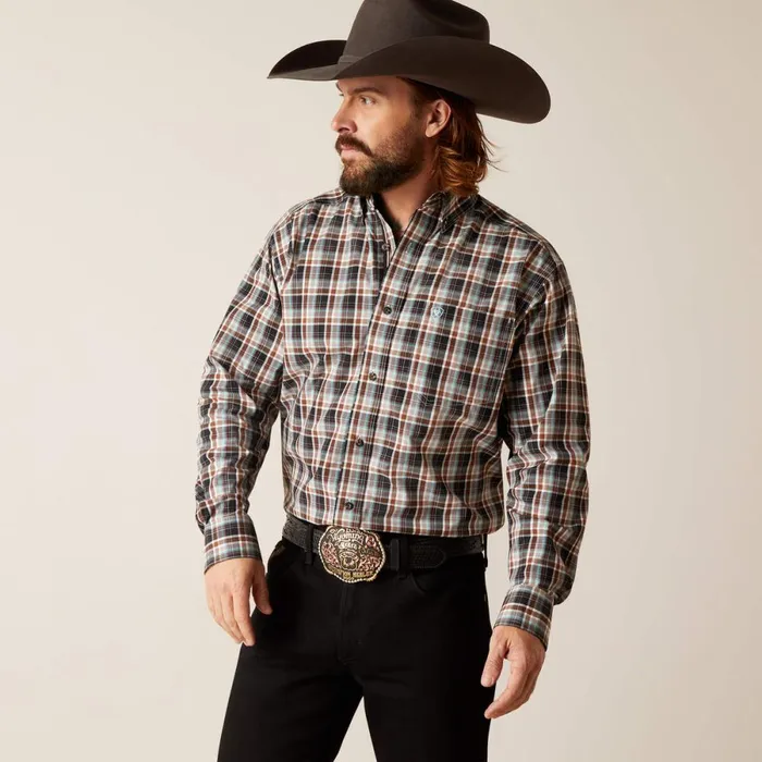 Pro Series Nathanael Classic Fit Shirt White Men Ariat Button Down Shirts
