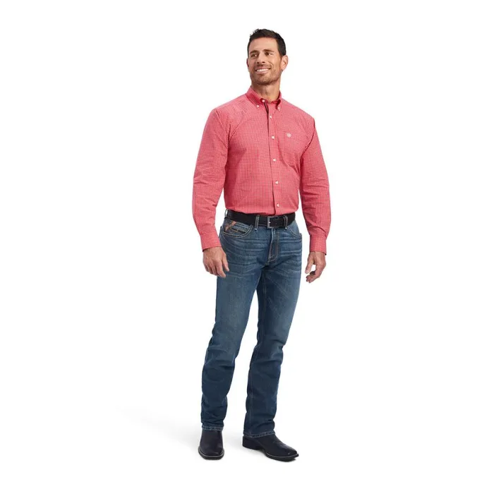 Pro Series Nevin Stretch Classic Fit Shirt Tango Red Men Ariat Button Down Shirts Pro Series Nevin Stretch Classic Fit Shirt Tango Red Men Ariat Button Down Shirts