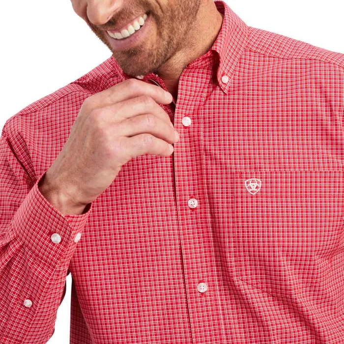 Pro Series Nevin Stretch Classic Fit Shirt Tango Red Men Ariat Button Down Shirts Pro Series Nevin Stretch Classic Fit Shirt Tango Red Men Ariat Button Down Shirts