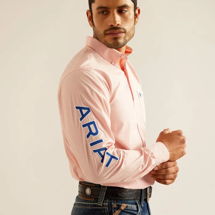 Pro Series Team Gerson Fitted Shirt Orange Men Ariat Button Down Shirts Pro Series Team Gerson Fitted Shirt Orange Men Ariat Button Down Shirts