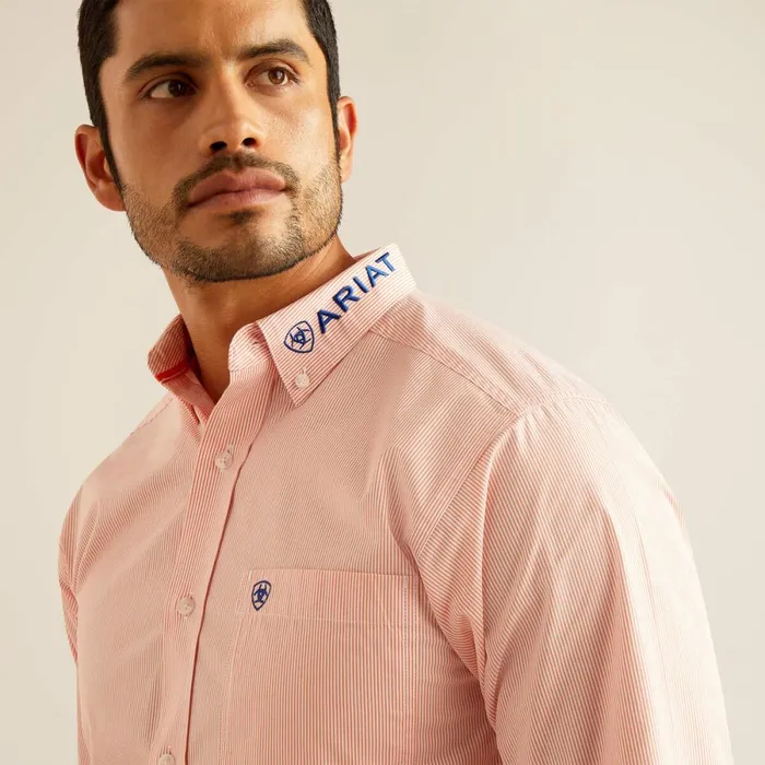 Pro Series Team Gerson Fitted Shirt Orange Men Ariat Button Down Shirts Pro Series Team Gerson Fitted Shirt Orange Men Ariat Button Down Shirts