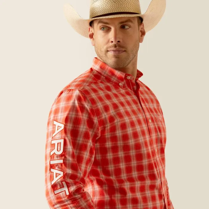 Pro Series Team Lewis Classic Fit Shirt Orange Men Ariat Button Down Shirts Pro Series Team Lewis Classic Fit Shirt Orange Men Ariat Button Down Shirts