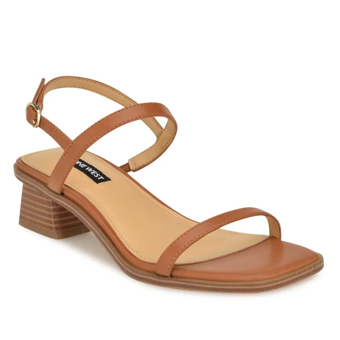 Purdy Block Heel Sandals Tan Women Nine West Low Heel Purdy Block Heel Sandals Tan Women Nine West Low Heel