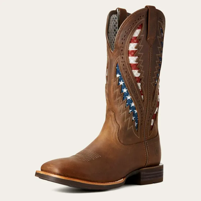 Quickdraw VentTEK Western Boot Distressed Brown Men Ariat Western Boots