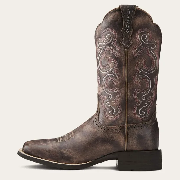 Quickdraw Western Boot Tack Room Chocolate Women Ariat Western Boots Quickdraw Western Boot Tack Room Chocolate Women Ariat Western Boots