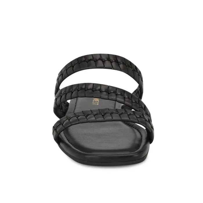 Quinlea Flat Strappy Sandals Black Women Nine West Flats Quinlea Flat Strappy Sandals Black Women Nine West Flats