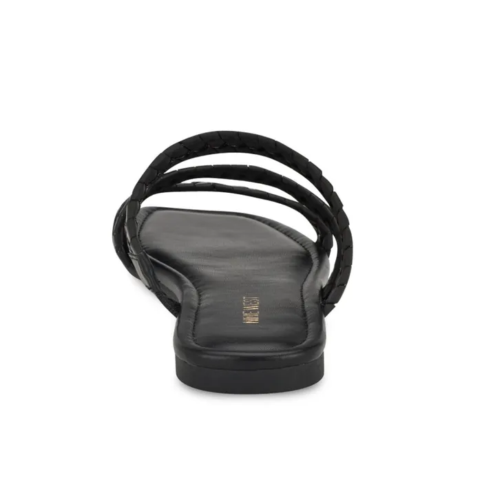 Quinlea Flat Strappy Sandals Black Women Nine West Flats Quinlea Flat Strappy Sandals Black Women Nine West Flats