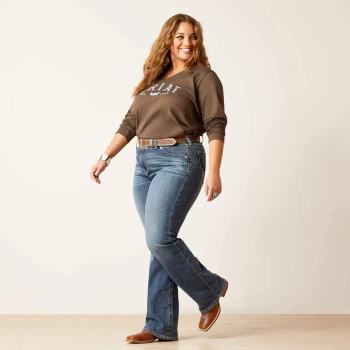 REAL Perfect Rise Phoebe Boot Cut Jean Canadian Women Ariat Denim REAL Perfect Rise Phoebe Boot Cut Jean Canadian Women Ariat Denim