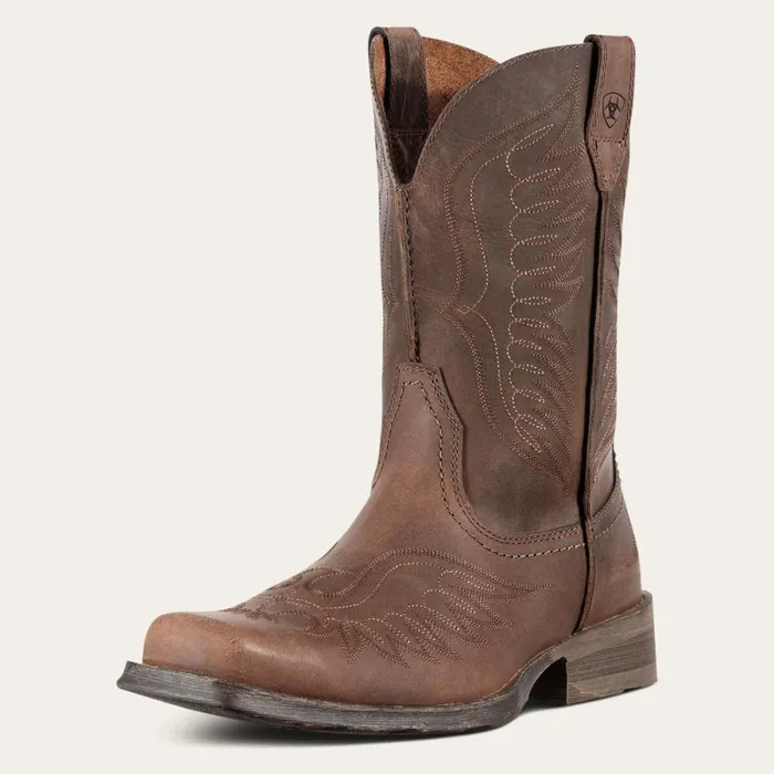 Rambler Phoenix Western Boot Distressed Brown Men Ariat Western Boots