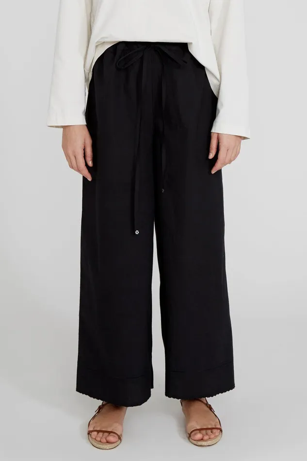 Ramona Poplin Pant Caviar Women Chan Luu Bottoms