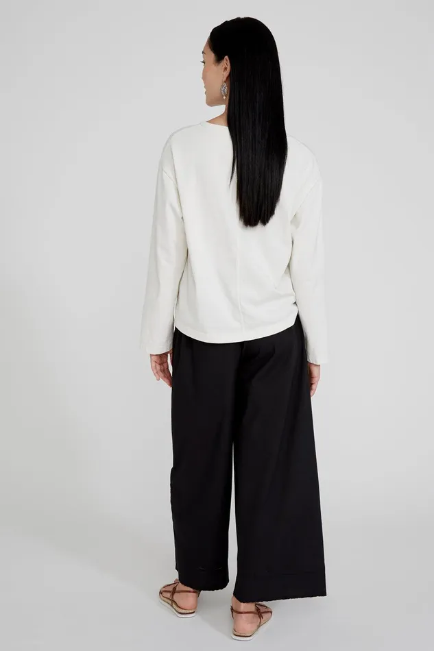 Ramona Poplin Pant Caviar Women Chan Luu Bottoms