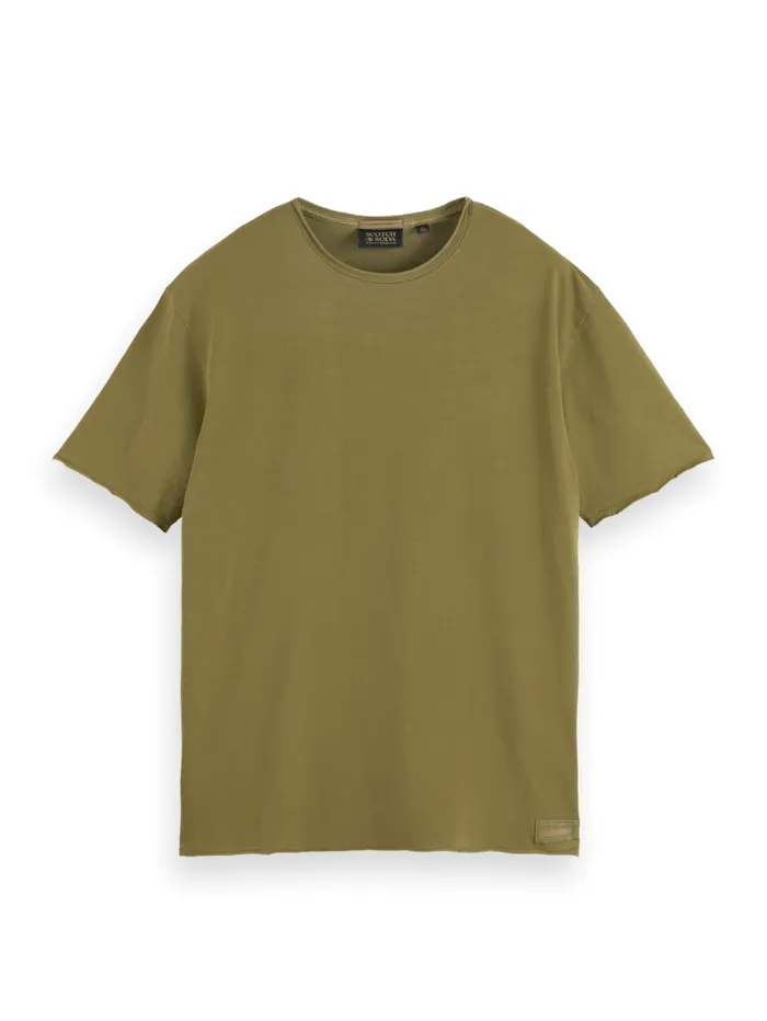 RAW EDGE GARMENT DYE TSHIRT Moss Green Men Scotch and Soda TShirts and Polo Shirts RAW EDGE GARMENT DYE TSHIRT Moss Green Men Scotch and Soda TShirts and Polo Shirts