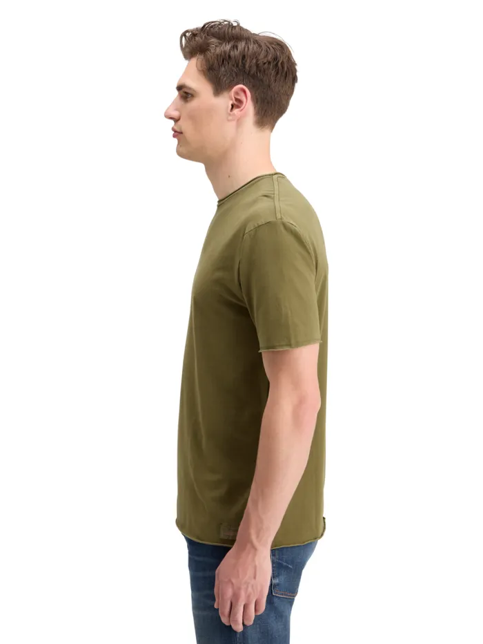 RAW EDGE GARMENT DYE TSHIRT Moss Green Men Scotch and Soda TShirts and Polo Shirts RAW EDGE GARMENT DYE TSHIRT Moss Green Men Scotch and Soda TShirts and Polo Shirts