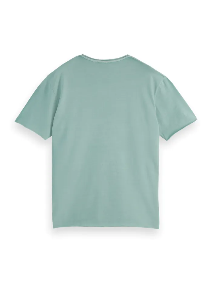 RAW EDGE GARMENT DYE TSHIRT Moss Green Men Scotch and Soda TShirts and Polo Shirts RAW EDGE GARMENT DYE TSHIRT Moss Green Men Scotch and Soda TShirts and Polo Shirts