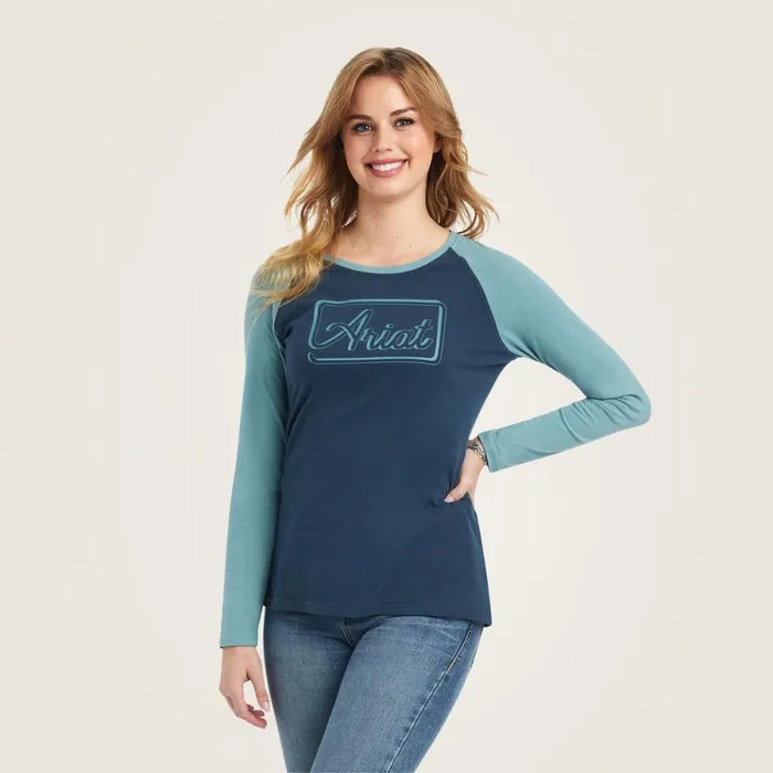 REAL Baseball Shirt Midnight Navyarctic Women Ariat TShirts and Tops
