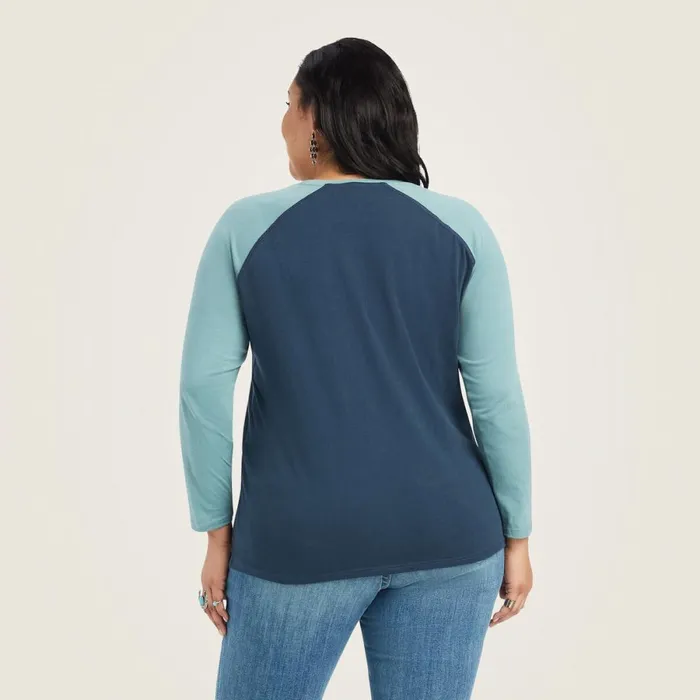 REAL Baseball Shirt Midnight Navyarctic Women Ariat TShirts and Tops REAL Baseball Shirt Midnight Navyarctic Women Ariat TShirts and Tops