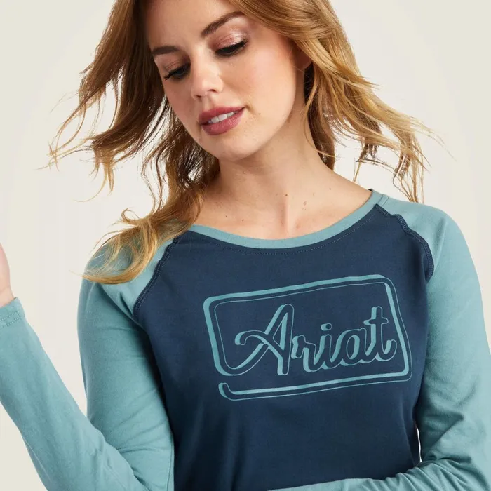 REAL Baseball Shirt Midnight Navyarctic Women Ariat TShirts and Tops REAL Baseball Shirt Midnight Navyarctic Women Ariat TShirts and Tops
