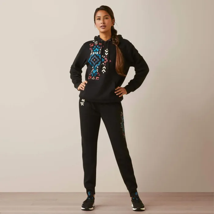 REAL Geo Hoodie Black Women Ariat Sweatshirts and Hoodies REAL Geo Hoodie Black Women Ariat Sweatshirts and Hoodies