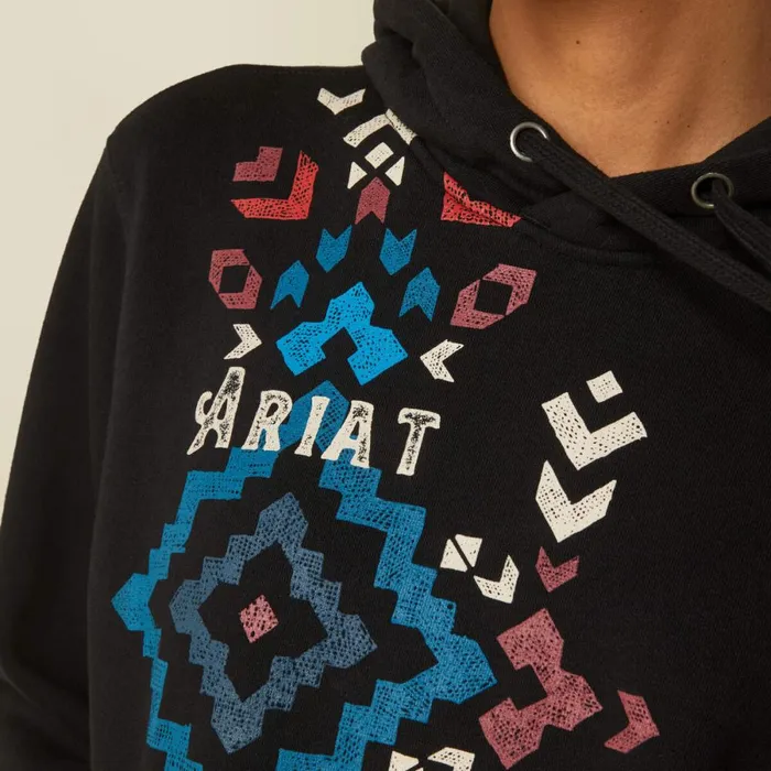 REAL Geo Hoodie Black Women Ariat Sweatshirts and Hoodies REAL Geo Hoodie Black Women Ariat Sweatshirts and Hoodies