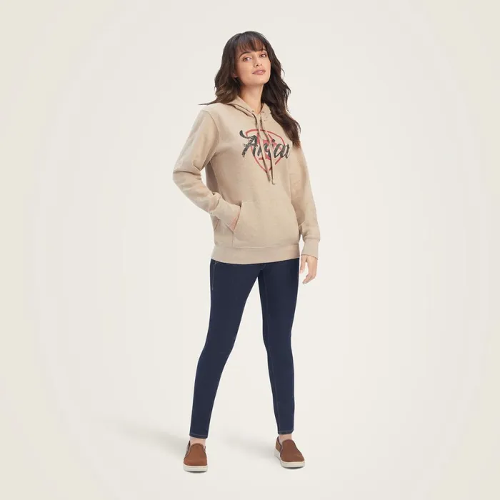 REAL Shield Logo Hoodie Dark Oatmeal Heather Women Ariat Sweatshirts and Hoodies REAL Shield Logo Hoodie Dark Oatmeal Heather Women Ariat Sweatshirts and Hoodies