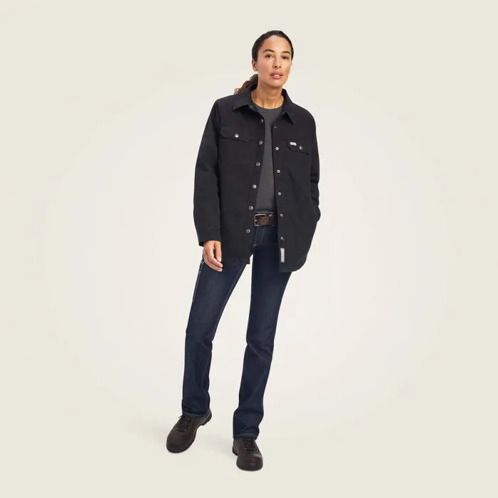 Rebar Classic Canvas Shirt Jacket Black Women Ariat Jackets and Vests Rebar Classic Canvas Shirt Jacket Black Women Ariat Jackets and Vests