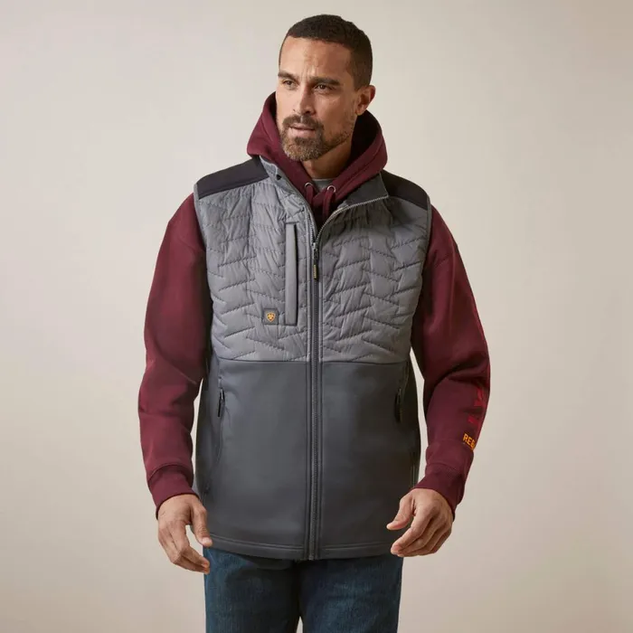 Rebar Cloud 9 Insulated Vest Rebar Grey Men Ariat Jackets and Vests