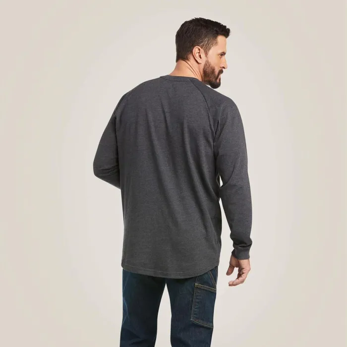 Rebar Cotton Strong Graphic Charcoal Heatherlime Men Ariat TShirts and Polos Rebar Cotton Strong Graphic Charcoal Heatherlime Men Ariat TShirts and Polos
