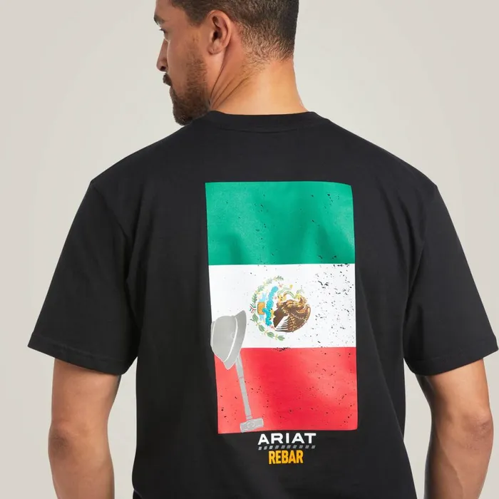 Rebar Cotton Strong Mexican Pride Graphic TShirt Black Men Ariat TShirts and Polos Rebar Cotton Strong Mexican Pride Graphic TShirt Black Men Ariat TShirts and Polos