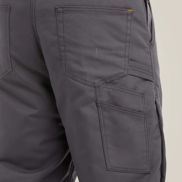 Rebar DuraCanvas Stretch Insulated Bib Rebar Gray Men Ariat Pants and Shorts Rebar DuraCanvas Stretch Insulated Bib Rebar Gray Men Ariat Pants and Shorts