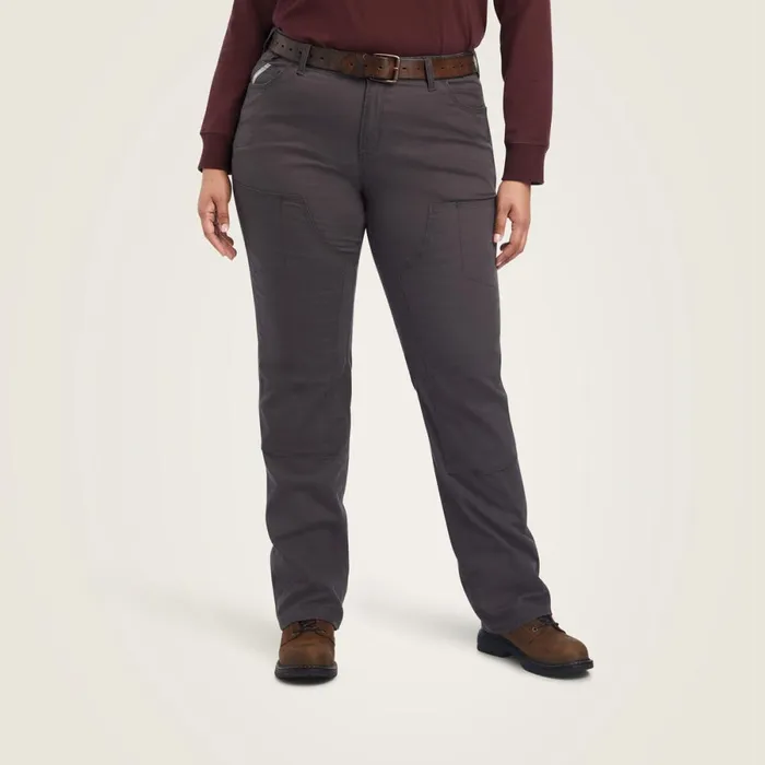 Rebar DuraStretch Made Tough Double Front Pant Rebar Grey Women Ariat Pants and Shorts Rebar DuraStretch Made Tough Double Front Pant Rebar Grey Women Ariat Pants and Shorts