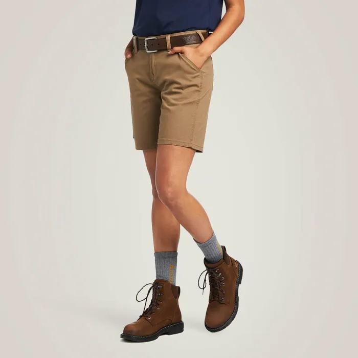 Rebar DuraStretch Made Tough Short Field Khaki Women Ariat Pants and Shorts