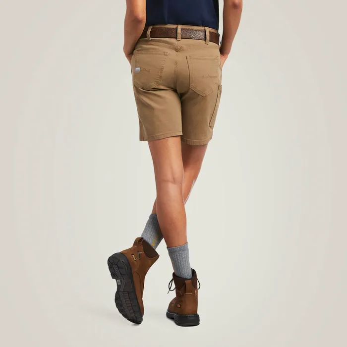 Rebar DuraStretch Made Tough Short Field Khaki Women Ariat Pants and Shorts Rebar DuraStretch Made Tough Short Field Khaki Women Ariat Pants and Shorts
