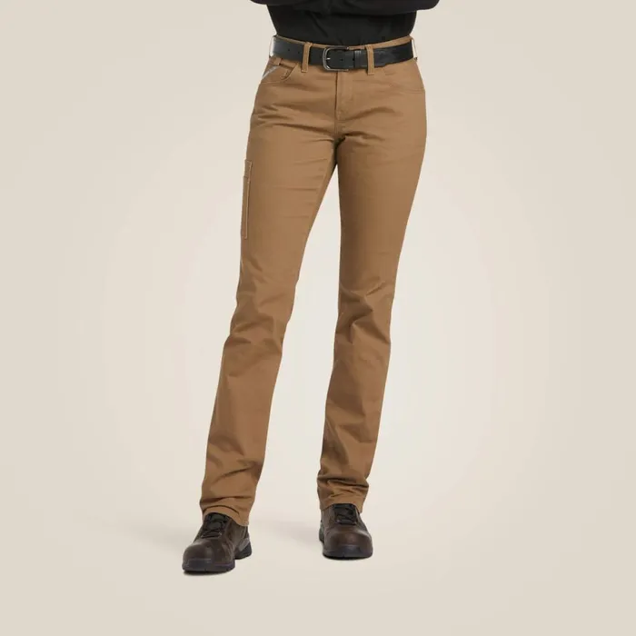 Rebar DuraStretch Made Tough Straight Leg Pant Field Khaki Women Ariat Pants and Shorts