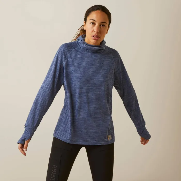 Rebar Gridwork Balaclava Baselayer Bjou Blue Women Ariat TShirts and Tops