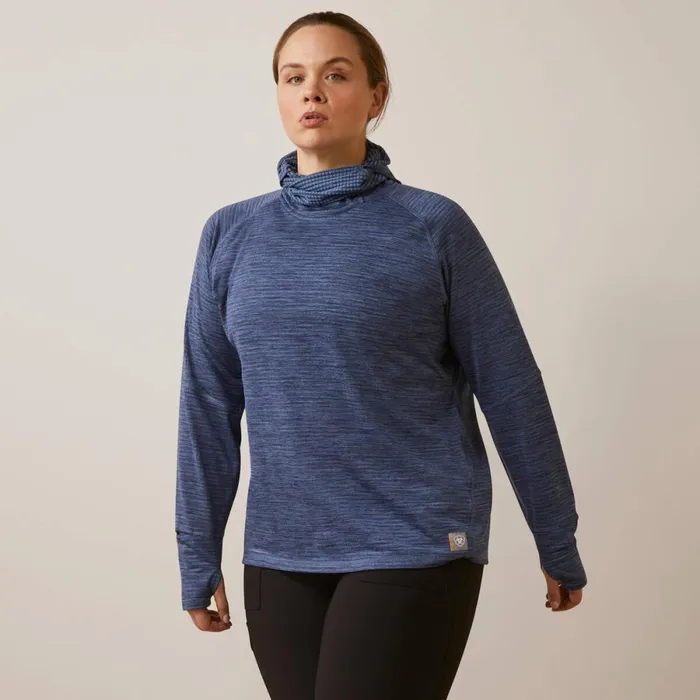 Rebar Gridwork Balaclava Baselayer Bjou Blue Women Ariat TShirts and Tops Rebar Gridwork Balaclava Baselayer Bjou Blue Women Ariat TShirts and Tops
