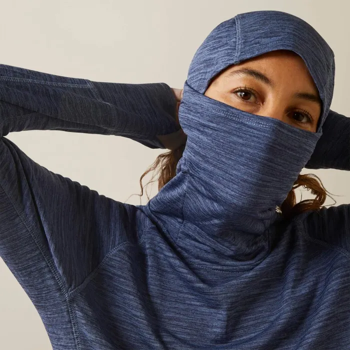 Rebar Gridwork Balaclava Baselayer Bjou Blue Women Ariat TShirts and Tops Rebar Gridwork Balaclava Baselayer Bjou Blue Women Ariat TShirts and Tops