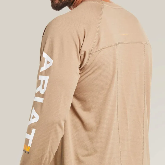 Rebar Heat Fighter TShirt Khaki Men Ariat TShirts and Polos Rebar Heat Fighter TShirt Khaki Men Ariat TShirts and Polos