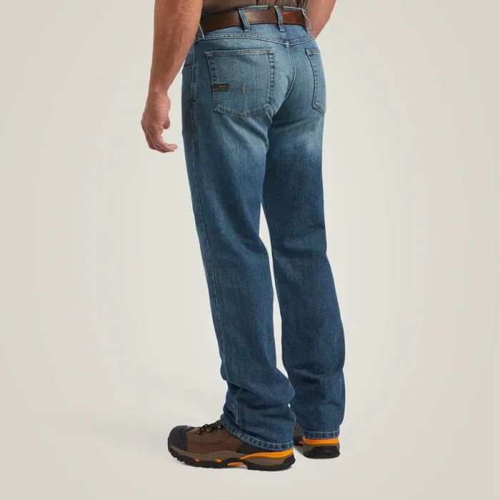 Rebar M5 DuraStretch Basic Stackable Straight Leg Jean Edgewood Men Ariat Denim Rebar M5 DuraStretch Basic Stackable Straight Leg Jean Edgewood Men Ariat Denim