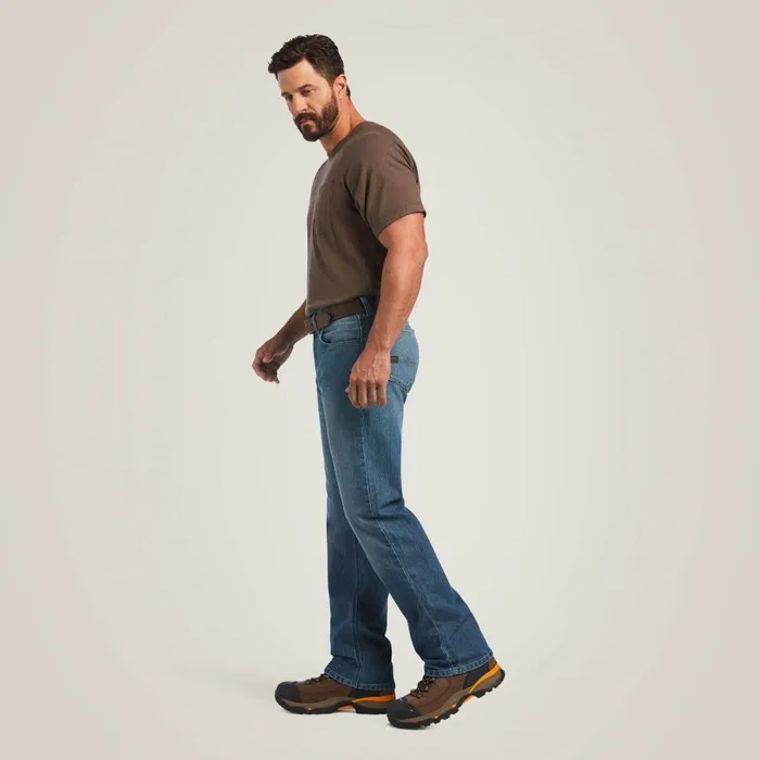 Rebar M5 DuraStretch Basic Stackable Straight Leg Jean Edgewood Men Ariat Denim Rebar M5 DuraStretch Basic Stackable Straight Leg Jean Edgewood Men Ariat Denim