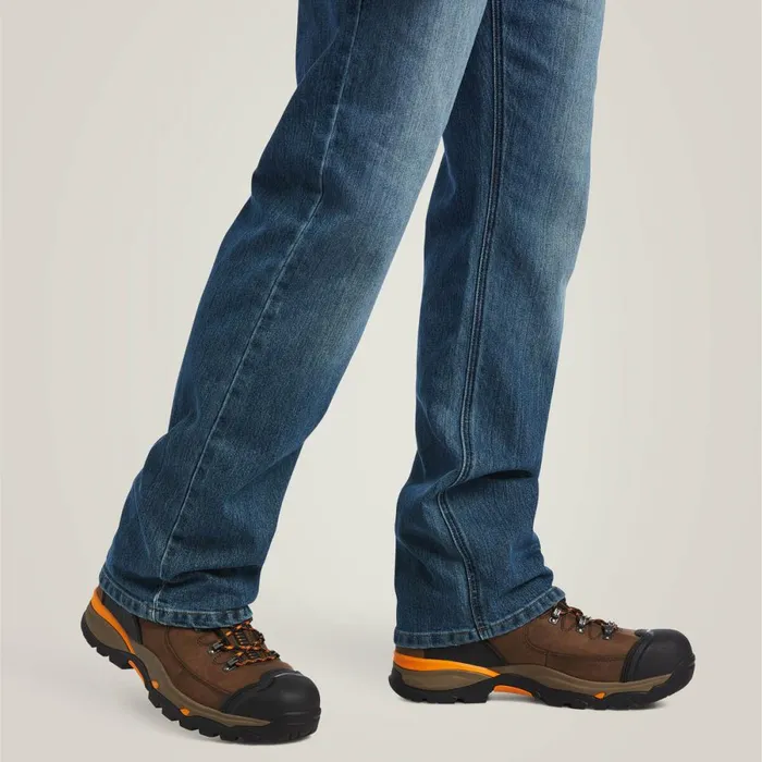 Rebar M5 DuraStretch Basic Stackable Straight Leg Jean Edgewood Men Ariat Denim Rebar M5 DuraStretch Basic Stackable Straight Leg Jean Edgewood Men Ariat Denim
