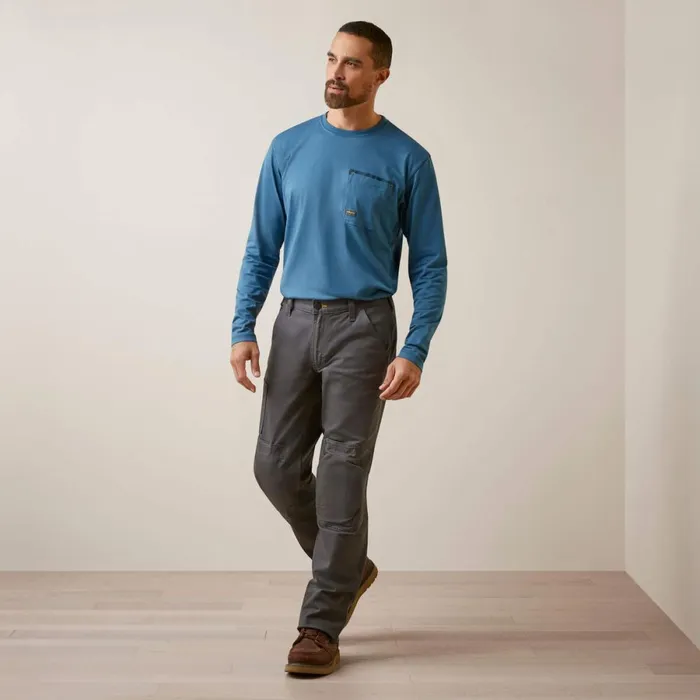 Rebar M5 Straight Made Tough Knee Guardian Straight Rebar Grey Men Ariat Pants and Shorts Rebar M5 Straight Made Tough Knee Guardian Straight Rebar Grey Men Ariat Pants and Shorts