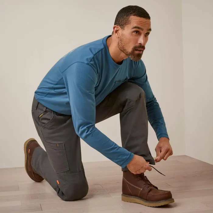 Rebar M5 Straight Made Tough Knee Guardian Straight Rebar Grey Men Ariat Pants and Shorts Rebar M5 Straight Made Tough Knee Guardian Straight Rebar Grey Men Ariat Pants and Shorts